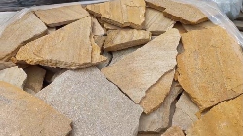 Плитняк златолит жёлтый для цоколя купить в Красногорске