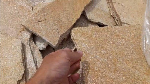 Плитняк златолит жёлтый золотистый для отмостки купить в Красногорске