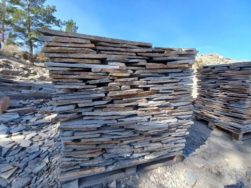 Плитняк златолит серебристый для фасада купить в Красногорске